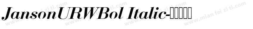JansonURWBol Italic字体转换